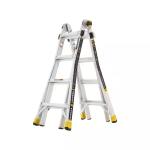 Gorilla Ladders18 ft Reach Aluminum Multi-Position Ladder with Tool Hangers, 300 lbs. Load Capacity, Type IA Duty Rating (GMPXA-18)